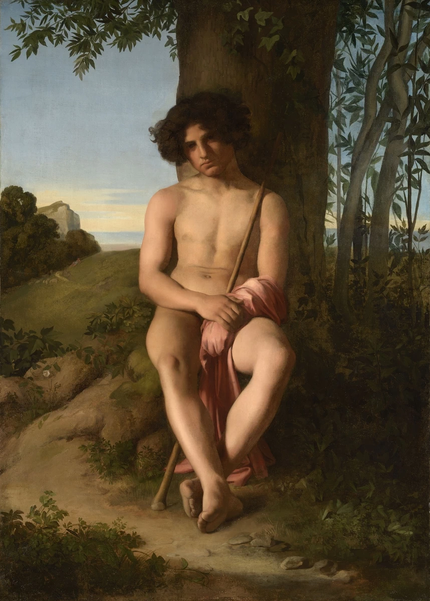 Hippolyte Flandrin - Giovane pastore seduto, Musée des Beaux, Arts, Lione